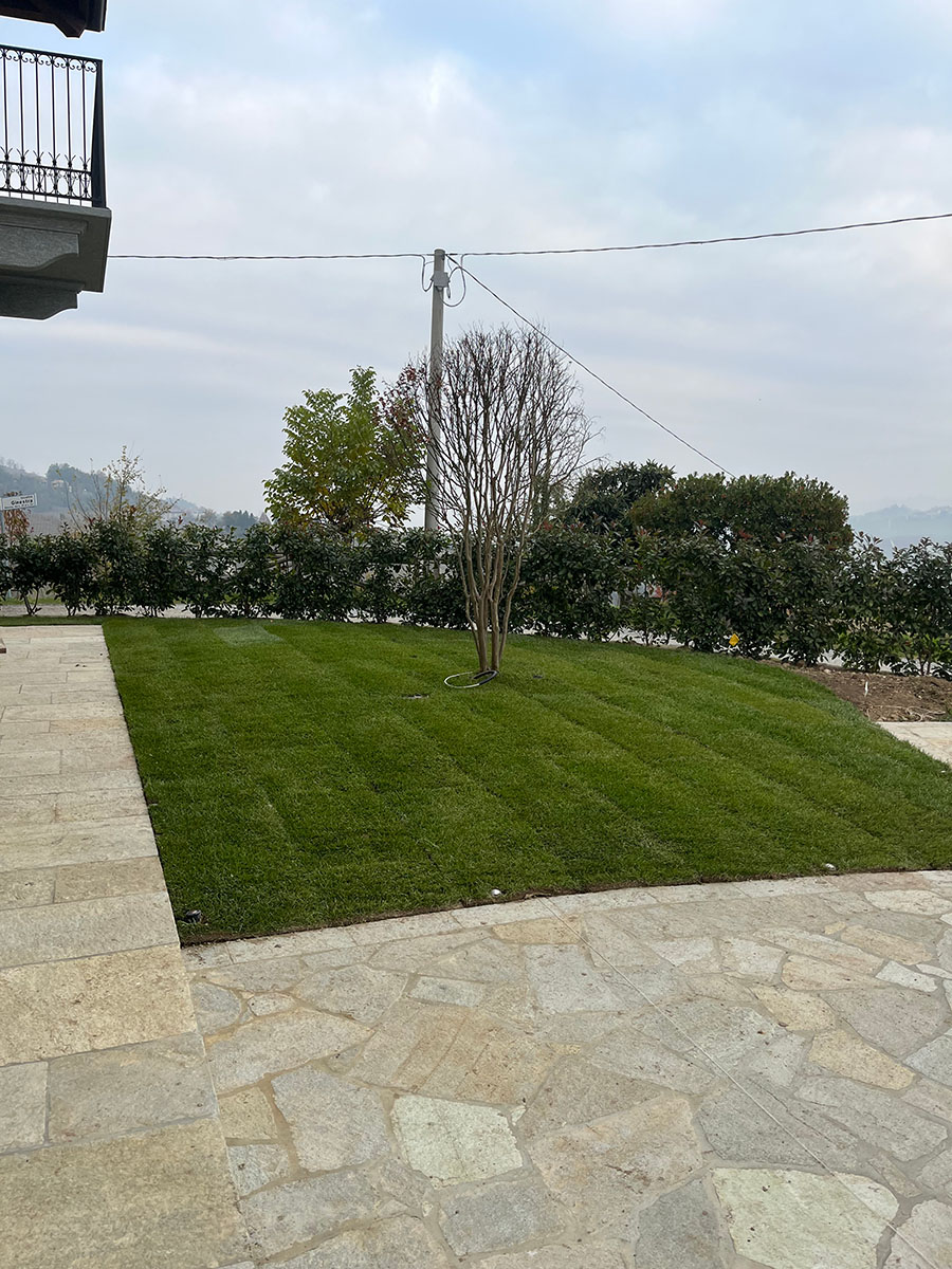 Preparazione Giardino prato terminato - Monforte