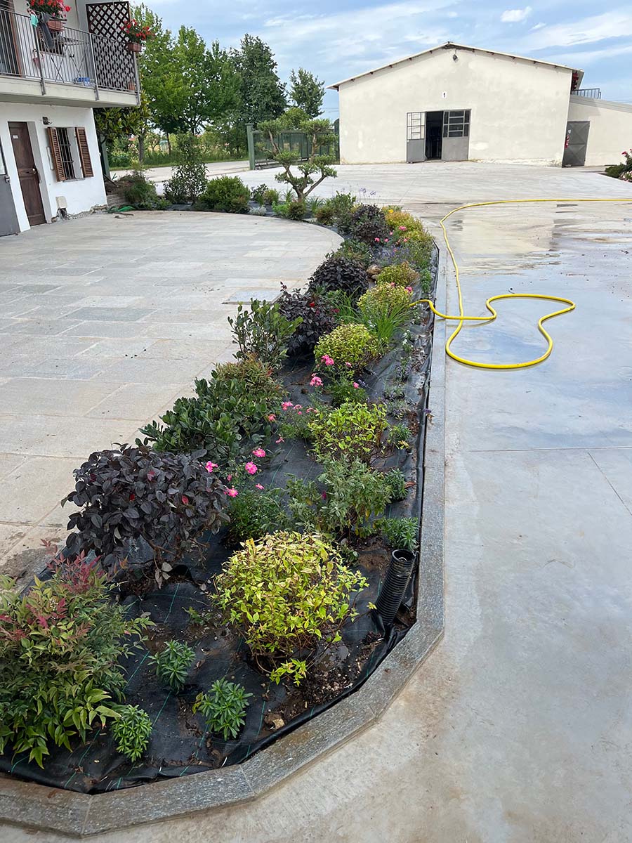 Realizzazione giardino fronte abitazione